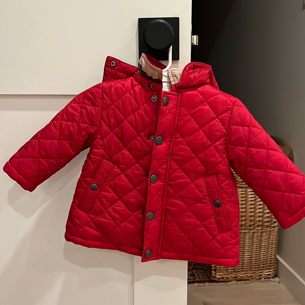 Red Quilted Burberry Children’s Jacket